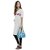 TARUSA Light Blue Faux Leather Animal Texture Handbag For Women's