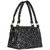 TARUSA Black And Silver Faux Leather Animal Texture Handbag For Women's