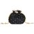 TARUSA Black Silk Floral Embroidary Potli For Women's