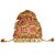 TARUSA Beige Brocade Material Indian Pattern Potli For Women's