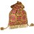 TARUSA Beige Brocade Material Indian Pattern Potli For Women's