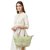 TARUSA Green Cotton Material Abstract Tote Bag For Women's