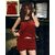 Classy Sleep Set 2pc Babydoll Top  Shorts New Rust Brown Night / Bed / Fun Set Fancy Womens Hot Top