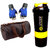 Snipper Combo Of Brown Gym Bag with Side Pocket , Blue Gloves and Yellow Spider Shaker Gym  Fitness Kit