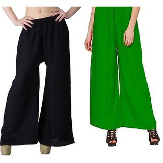 Women  skin green Causal Waist 28 to 36 palazzo pant or trousers