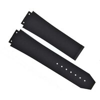 Rubber Silicone Watch Band Strap for hblt (Black, 26mm)