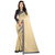 janvi sales beige color lace border work saree with blouse piece (jv-3007beige)