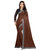 janvi sales brown color lace border work saree with blouse piece (jv-3007brown)