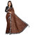 janvi sales brown color lace border work saree with blouse piece (jv-3007brown)