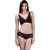 Vogue Style Exquisite Maroon with Black Net Design Bra Set.
