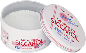 Baby Medicated Powder Siccarol by Wakodo (140 Gms) - Made in JAPAN.