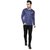 ISHU Men's Light Navy Printed Full Sleeve Round Neck T-Shirt