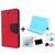 Micromax Canvas HD A116  Cover / Wallet flip for Micromax A116  ( RED ) With Multi Angle Mobile Phone Stand
