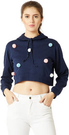 Miss Chase Navy I Am Your Density Pompom Sweatshirt
