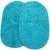 NY STORES Multi Oval Set of 2 Anti-Skid Door Mat (16x24 inches)