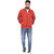 Nuevo Estilo Orange Nylon Winter Sports Jacket for Men