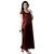 Riya Coffee colour sating night gown ,night dress only on 249