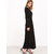 Code Yellow Women's Black Plain Velvet Winter Dress
