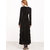 Code Yellow Women's Black Plain Velvet Winter Dress