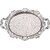 Amartej Shining Glossy Big Multipurpose Serving Tray for Breakfast Dry Fruits Tea Coffee - Silver - Delivered Directly f