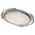 Amartej Shining Glossy Big Multipurpose Serving Tray for Breakfast Dry Fruits Tea Coffee - Silver - Delivered Directly f
