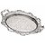 Amartej Shining Glossy Big Multipurpose Serving Tray for Breakfast Dry Fruits Tea Coffee - Silver - Delivered Directly f