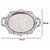 Amartej Shining Glossy Big Multipurpose Serving Tray for Breakfast Dry Fruits Tea Coffee - Silver - Delivered Directly f