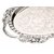 Amartej Shining Glossy Big Multipurpose Serving Tray for Breakfast Dry Fruits Tea Coffee - Silver - Delivered Directly f