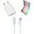 USB Travel Charger and Flexible USB LED Lamp Combo for Samsung Galaxy Mega 58