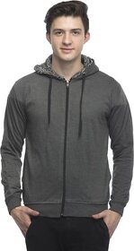 Lambency Men's Grey Hooded Sweatshirt