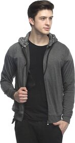 Lambency Men's Grey Hooded Sweatshirts