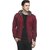 Lambency Men Maroon Solid Long Sleeve Hooded Casual Sweatshirt
