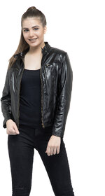 Lambency Women's Black Casual Jackets