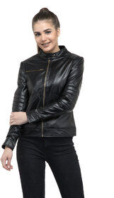 Lambency Women's Black Casual Jackets