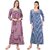 Kismat Fashion Winter Wear Woolen Hosiery Multi Color Long Nighty Pack Of 2