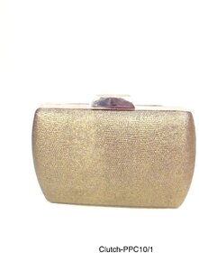 Copper Toned Box Shaped Party Clutch with Sling Strap by Boga (Clutch-PPC10).