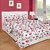 NY Stores Elegant Print Microfiber Double Bedsheet with 2 Pillow Covers - Floral, Multicolour