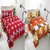 NY Stores Elegant Print Microfiber 2 Double Bedsheet with 4 Pillow Covers - Floral, Multicolour
