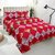 NY Stores Elegant Print Microfiber 2 Double Bedsheet with 4 Pillow Covers - Floral, Multicolour