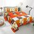 NY Stores Elegant Print Microfiber 2 Double Bedsheet with 4 Pillow Covers - Floral, Multicolour