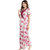 Be You Magenta Floral Women Nightwear Set / 5 Pieces Nighty Set