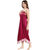 Be You Magenta Floral Women Nightwear Set / 5 Pieces Nighty Set