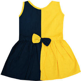 Flora's Self Design Cotton Frocks For Girls