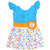 Flora's Self Design Cotton Frocks For Girls