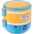 Amartej - (Insulated) Stainless Steel Lunch Carrier with Handle, 2 Piece Container - Yellow+Blue