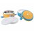 Amartej - (Insulated) Stainless Steel Lunch Carrier with Handle, 2 Piece Container - Yellow+Blue