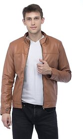 Emblazon Men's Brown Leather Jacket