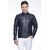 Lambency Men's Blue Leather Jacket