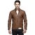 Lambency Men's Brown Leather Jacket