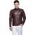 Lambency Men's Maroon Leather Jacket